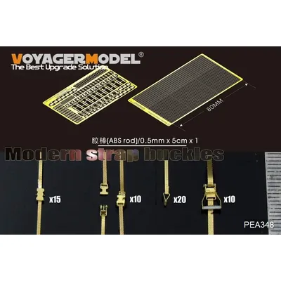 Voyager Model PEA348 Moderne Riemenschnallen im Maßstab 1:35 (GP), geätztes Fotorteil (kein Tank) Image