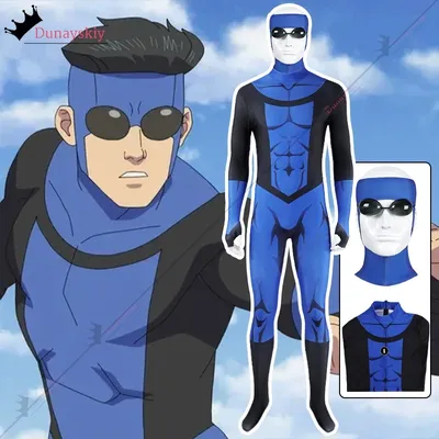 Anime Invincible Mark Cosplay Kostüm Blauer Overall Unisex Outfit Body Mark Rollenspiel Outfits Image