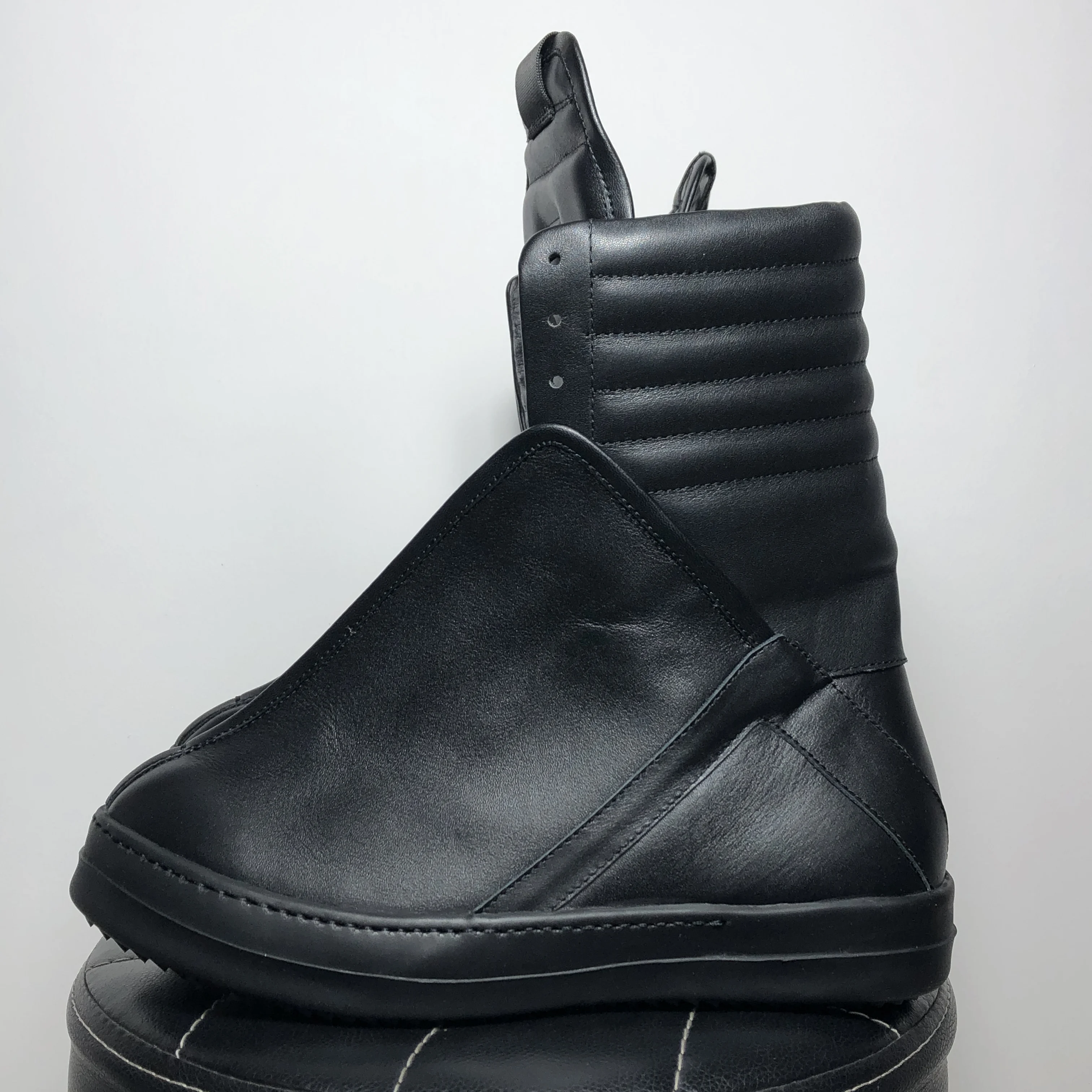 Frauen Männer High Top Schuhe schnüren Reiß verschluss lässige Leder Turnschuhe Luxus Turnschuhe Herbst schwarz Designer Schuhe