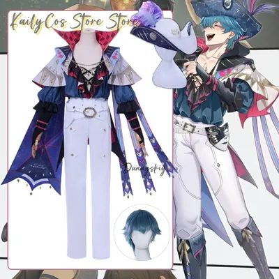 Wuwa Brant Cosplay Kostüm Perücke Schuhe Wuthering Waves Anime Spiel Kleidung Herren Uniformen Image