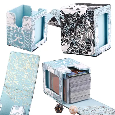 100+ Trading Card Deck Box Holder Commander Card Carrying Organizer Case MTG TCG Brettspiele Image