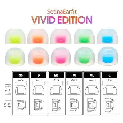 6 paare/satz azla sednaearfit lebendige Edition Ohr stöpsel für In-Ear-Kopfhörer Iems Hifi schlägt Sport Kopfhörer Anti-Keim 6 Größen Combo Image