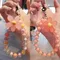 Phone Anti-lost Lanyard Key Short Wrist Pendant Colorful Macaron Round Bead Pendant Women's Hand-held Chain Mobile Phone Lanyard