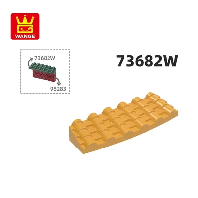 Wange 100g 34 Teile/los 70682W 55X16 Mid-arc Fliesen Bausteine Dach Zubehör Kompatibel mit Ziegel Image