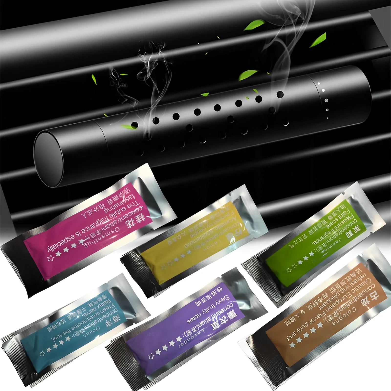 Auto Lufterfrischer Ersatz Outlet Auto Klimaanlage Vent Clip Solide Parfüm Stick Auto Büro Küche Aroma Diffusor Image