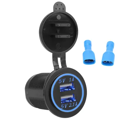 Steckdose 3,1 A Dual USB Ladegerät Steckdose Adapter für Auto Marine Motorrad LKW 12-24 V wasserdicht Image