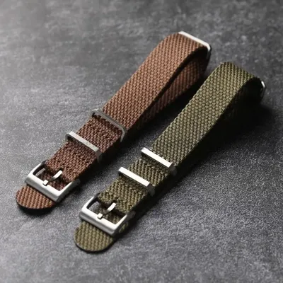 Weiches Baumwoll-Nylon-Armband für Omega für Rolex 20 mm 22 mm Armband für Seiko Army Military Image