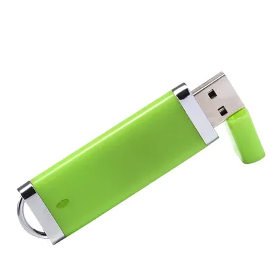 Grünes Feuerzeug Mini-USB-Flash-Laufwerk aus Kunststoff, 16 GB, 64 GB, transparente Box, Image