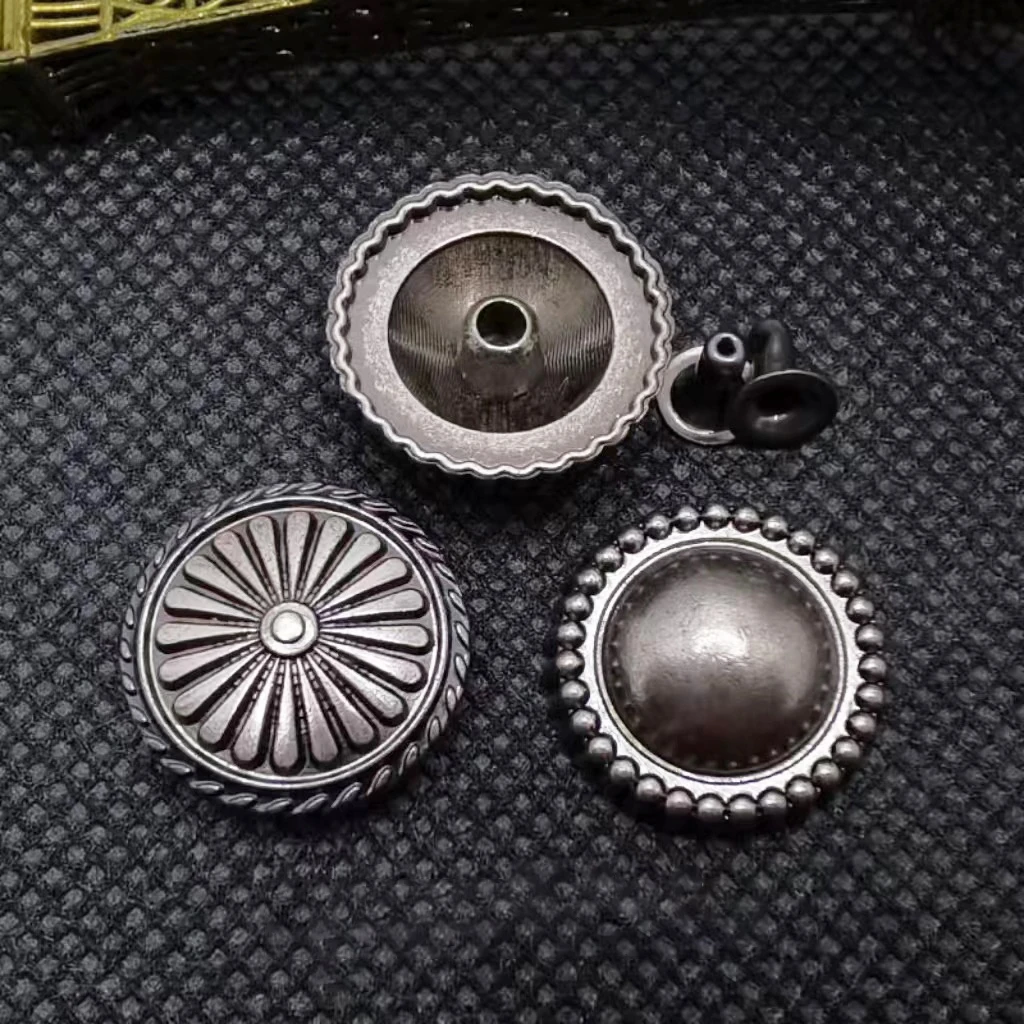 20 Stück Vintage Silber Western Texas Star Stud Niete Lederhandwerk Sattel Conchos für Lederhandwerk Gürteltasche DIY Zubehör