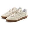 Sneaker LASCANA, Damen, Gr. 40, beige (creme), Obermaterial: 85% Rindsleder, 15% Textilmaterial. Futter: 100% Textilmaterial. Decksohle: 100% Textilmaterial. Laufsohle: 100% Synthetik, unifarben, casual, Schuhe, Freizeitschuh, Halbschuh aus Leder...