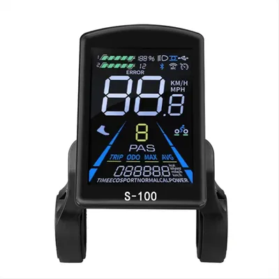 New Electric Bicycle Display S-100 LCD Display Control 24V - 72V Speed Meter 5pin Speedometer