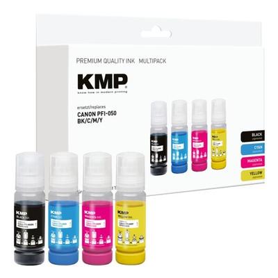 KMP Tintenpatrone ersetzt Canon »PFI050 BK,CMY« cyan, magenta, gelb, schwarz Image