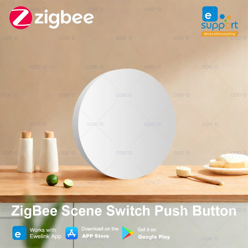 Ewelink Zigbee Pulsante intelligente Interruttore di scena wireless App Interruttore di scenario di automazione del telecomando Funziona con Zigbee2MQTT