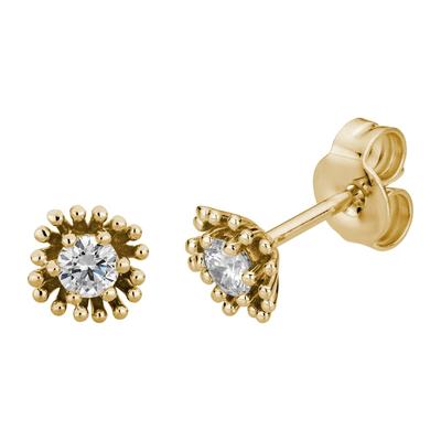 Lyomi Ohrstecker 585/- Gold Diamant Lab Grown weiß 0,20ct. gelb vergoldet Damen Image