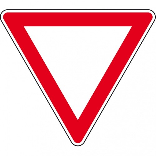 Verkehrszeichen Vorfahrt gewähren!, Nr.205, Aluminium RA2, reflektierend, SL 630mm Image