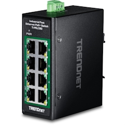 TRENDnet TI-PELC80 8-Port Ethernet PoE+ Industrial DIN-Rail Mini Switch Image