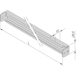 SCHROFF C-Profil für die Schrankbreite - C-PROFILSCHIENE 600 LG. (2X) Image
