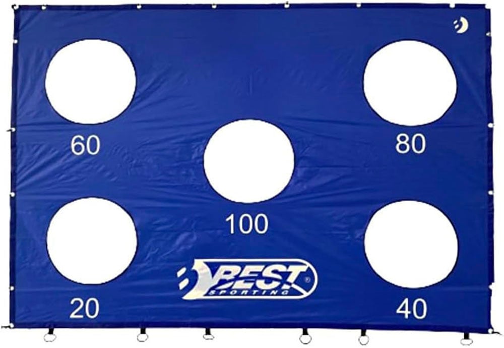 Fußballtor BEST SPORTING "Torwand 213er mit 5 Schußlöchern", blau, Sport-Tore, Kinder, B/H/L: 213cm x 152cm x 0,5cm, 1 Stk., B:213cm H:152cm L:0,5cm