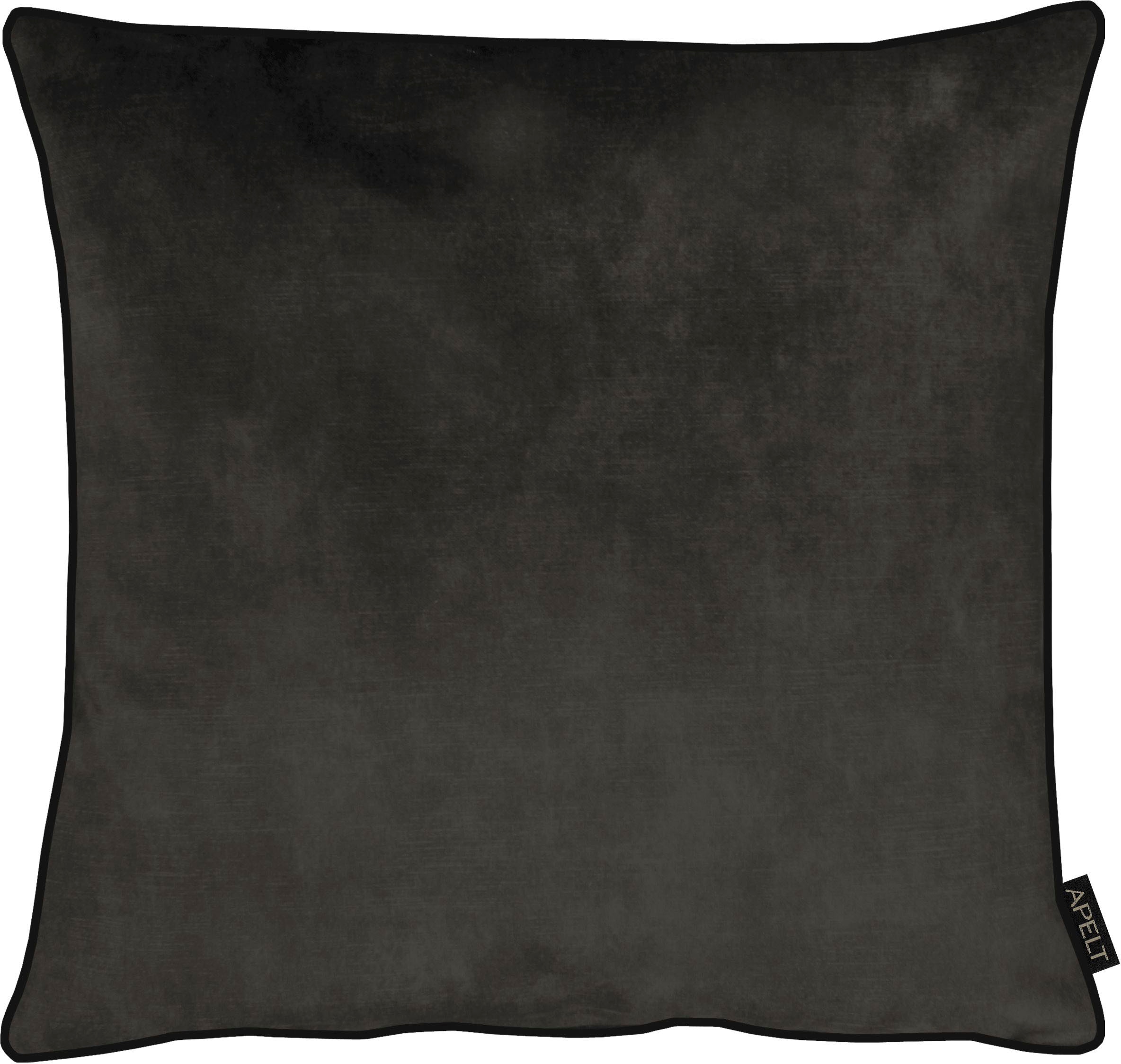 Dekokissen APELT "Ruby" Gr. 2, grau (grau, unifarben), B:45cm H:5cm L:45cm, Polyester, Dekokissen_Sitzkissen_Kissenhüllen, Kissenhülle mit Füllung, 1 Stück