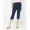 Culotte RAPHAELA BY BRAX "Style PHILIPPA CAPRI", Damen, Gr. 44, Normalgrößen, blau (navy), 61% Leinen, 18% Viskose, 18% Baumwolle, 3% Elasthan, Hosen