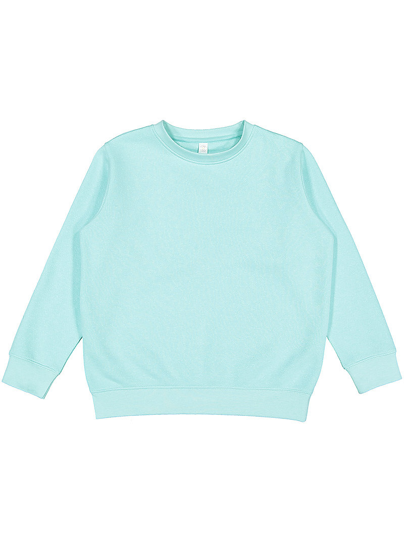 LAT L2225 Youth Fleece Sweatshirt in Chill size Large | Cotton/Polyester Blend 2225LA, 2225