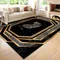 Luxurious Bohemian Carpet for Living Room Office Coffee Shop Resistant Home Mat for Bedroom Unique Striped Pattern Decorative