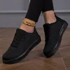 2024 schwarze Turnschuhe Frauen lässig Mesh Schnür Sport flache Schuhe Mädchen atmungsaktive weiße