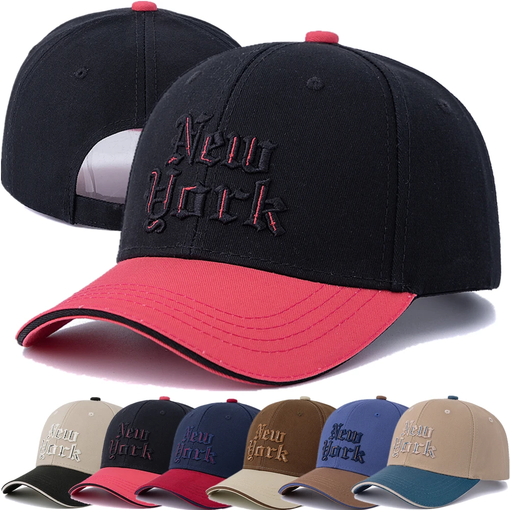 Heißer Verkauf Unisex Klassische Kappe Hohe Qualität 3D Stickerei Brief NEW YORK Baseball Kappe Männer Frauen Casual Outdoor Sport Hut
