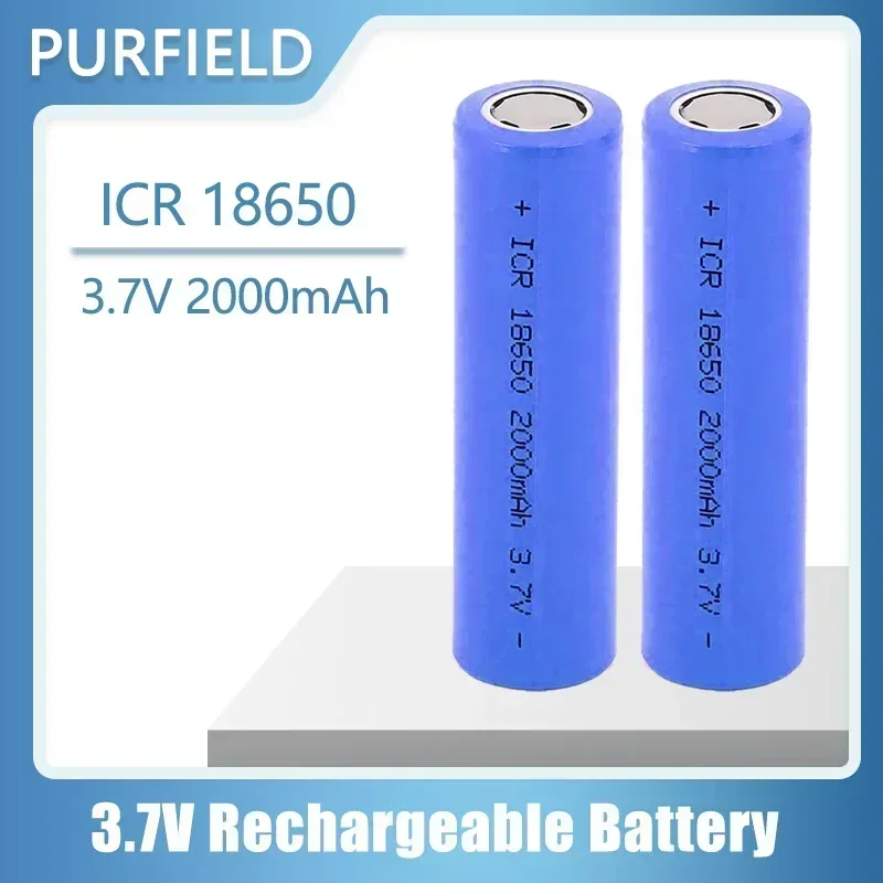 PURFIELD Neue 18650 Batterie 3,7 v 2000 mah 18650 Lithium-Akku Für Taschenlampe batterien Image