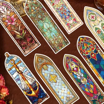 30Pcs Baroque Church Themed Bookmarks for Reading Page Tagging Student's Stationery Supplies DIY Creative Aesthetic Design