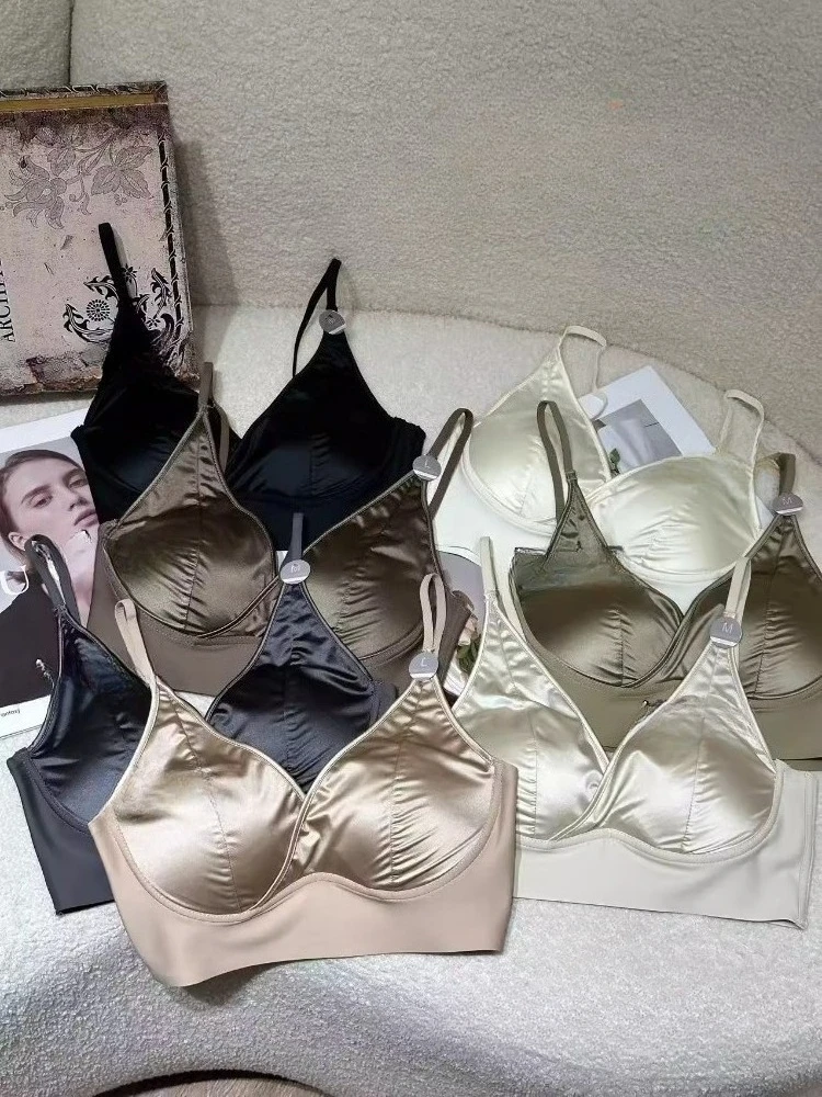 MOYISU Ultra-Soft Wireless Bra Seamless Backless Design | Breathable Anti-Sag Latex Cups No Wire Comfort Fit Daily/Evening Wear Image