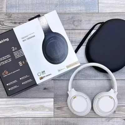 Neue WH-1000XM4 Sport Drahtlose Bluetooth Kopfhörer Noise Reduction Headset Mit Ledertasche Für Drahtlose Anrufe Image