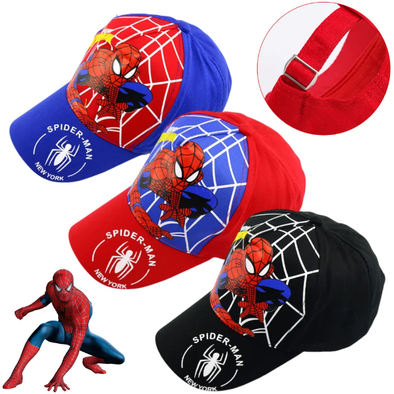 Anime Spiderman Baseball Cap Spiderweb Print Einstellbare Größe Hip Hop Sonnenhut Superheld Cosplay Requisiten Zubehör