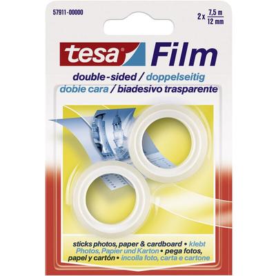 tesa 57911-00000-01 Doppelseitiges Klebeband tesafilm® Transparent (L x B) 7.5 m x 12 mm 2 St. Image