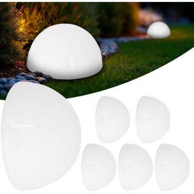Led Solarlampe Außen 6er Set Wetterfest Kugel Halbrund Garten Balkon Solarleuchte Gartenleuchte Image
