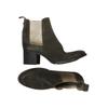 Nobrand Damen Stiefelette, Gr. 38, grün, Leder