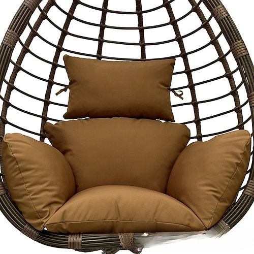 Ersatzkissen für Eiersessel, faltbares, wasserdichtes Hängekorb-Schaukelkissen mit Kopfstütze, Ersatzkissen für Hängemattenschaukeln im Freien, Veranda, Hinterhof, Terrasse Image