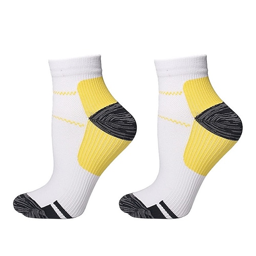 5 Paar Kurze Kompressionssocken für Damen und Herren, Fußgewölbeunterstützung Knöchellaufsocken, Elastische Sportfaszienstütze für Fitnessstudio, Training, Radfahren Image