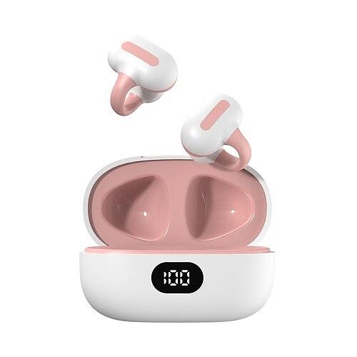Ohrclip Bluetooth 5.0 Drahtlose Ohrstöpsel – Offene Ohr TWS Kopfhörer mit Mikrofon ultra-leicht sportlich wasserdicht niedrige Latenz für Gaming iOS/Android kompatibel