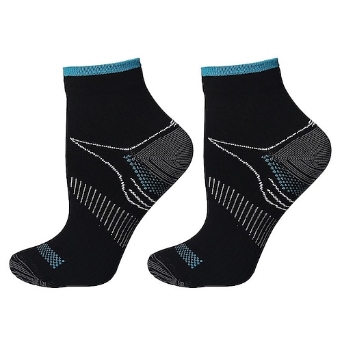 5 Paar Kurze Kompressionssocken für Damen und Herren, Fußgewölbeunterstützung Knöchellaufsocken, Elastische Sportfaszienstütze für Fitnessstudio, Training, Radfahren Image