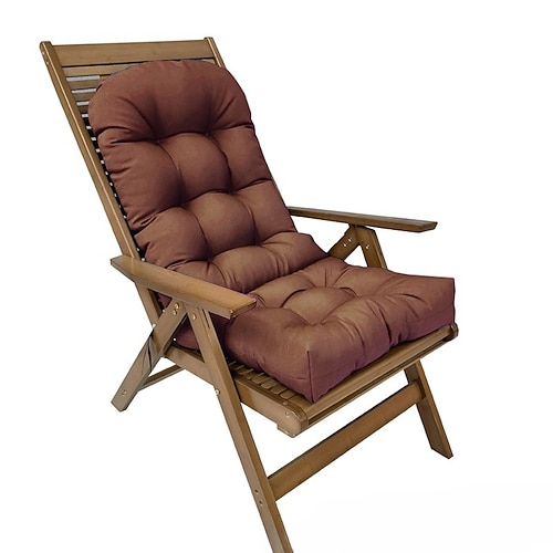 Kissen für Terrassenschaukelstühle, wasserdichte, rutschfeste Terrassenkissen mit hoher Rückenlehne, 43-Zoll-Kissen für Chaiselongues im Innen- und Außenbereich Image