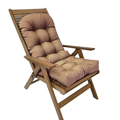 Kissen für Terrassenschaukelstühle, wasserdichte, rutschfeste Terrassenkissen mit hoher Rückenlehne, 43-Zoll-Kissen für Chaiselongues im Innen- und Außenbereich Image