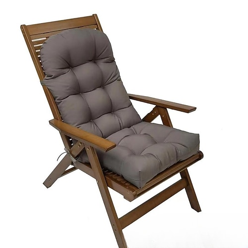 Kissen für Terrassenschaukelstühle, wasserdichte, rutschfeste Terrassenkissen mit hoher Rückenlehne, 43-Zoll-Kissen für Chaiselongues im Innen- und Außenbereich Image