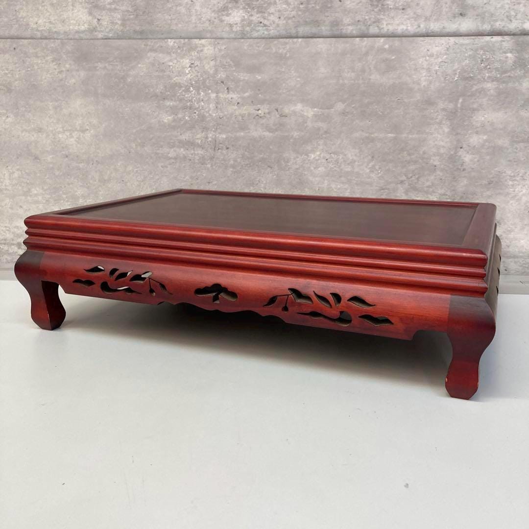 Supporto per vaso da esposizione in legno marrone vintage giapponese per statua di Buddha Ikebana Ikibana Bonsai, supporto Ikebana, supporto in legno