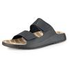 Pantolette ECCO "Cozmo M", Herren, Gr. 41, blau (marine), Nubukleder, sportlich, Schuhe, Sommerschuh, Schlappen, Klettschuh mit dezenten Ziernähten