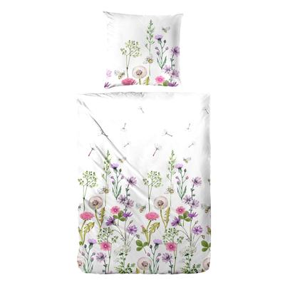 Bettwäsche PRIMERA "Renforce-Bettwäsche Oh my Garden", bunt, B/L: 135cm x 200cm, , Renforcé, B/L: 80cm x 80cm, Renforcu00e9, Obermaterial: 100% Baumwolle, Bettwäsche, mit zarten Blüten Image