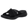 Pantolette RIEKER SPORT "Ballina", Damen, Gr. 41, schwarz, Textil, unifarben, casual, Schuhe, Badeschuh, Sommerschuh, Strandschuh, Urlaubschuh zum Schlupfen
