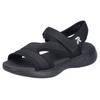 Sandale RIEKER SPORT, Damen, Gr. 38, schwarz, Textil, unifarben, casual, Schuhe, Trekkingsandale, Outdoorsandale, Sommerschuh mit Klettriemchen