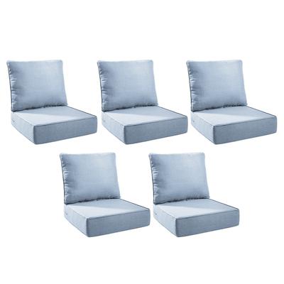 Pocassy 24"x24"x6" Thick Cushions Indoor/Outdoor Deep Seat Cushion