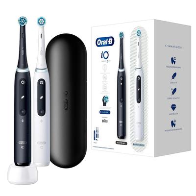 Oral-B iO 5 + 2. Handstück in Schwarz/Weiß Image